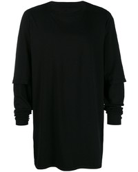 schwarzes Langarmshirt von Rick Owens DRKSHDW