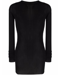 schwarzes Langarmshirt von Rick Owens