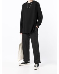 schwarzes Langarmshirt von Yohji Yamamoto