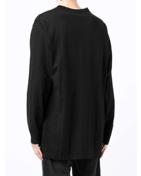 schwarzes Langarmshirt von Yohji Yamamoto