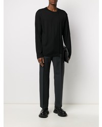 schwarzes Langarmshirt von Yohji Yamamoto