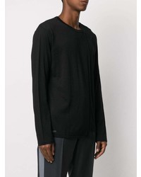 schwarzes Langarmshirt von Yohji Yamamoto