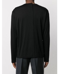 schwarzes Langarmshirt von Yohji Yamamoto