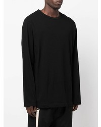 schwarzes Langarmshirt von Yohji Yamamoto