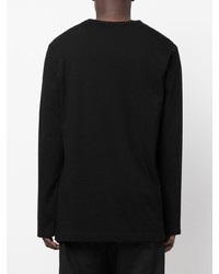 schwarzes Langarmshirt von Yohji Yamamoto