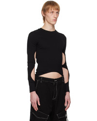 schwarzes Langarmshirt von Dion Lee