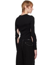 schwarzes Langarmshirt von Dion Lee