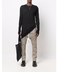 schwarzes Langarmshirt von Boris Bidjan Saberi