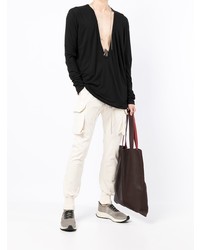 schwarzes Langarmshirt von Rick Owens