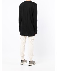 schwarzes Langarmshirt von Rick Owens