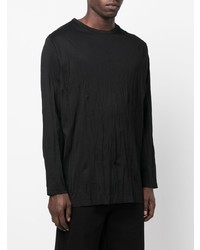 schwarzes Langarmshirt von Yohji Yamamoto