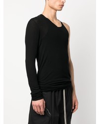 schwarzes Langarmshirt von Rick Owens