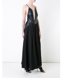 schwarzes Leder Ballkleid von Mugler