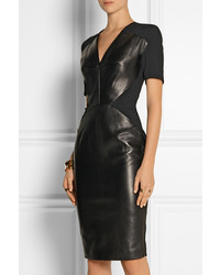 schwarzes Leder Etuikleid von Roland Mouret