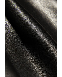 schwarzes Leder Etuikleid von Saint Laurent