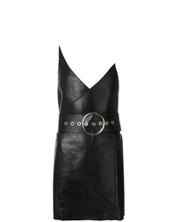 schwarzes figurbetontes Kleid aus Leder von Manokhi