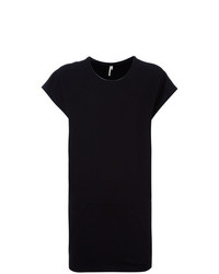 schwarzes Leder T-Shirt mit einem Rundhalsausschnitt von IRO