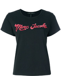 schwarzes Leder T-shirt von Marc Jacobs