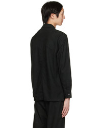 schwarzes Lederlangarmhemd von SASQUATCHfabrix.