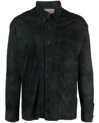 schwarzes Lederlangarmhemd von FREI-MUT