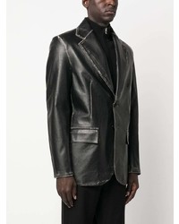 schwarzes Ledersakko von MM6 MAISON MARGIELA