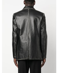 schwarzes Ledersakko von MM6 MAISON MARGIELA