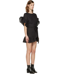 schwarzes Leinen Kleid von Etoile Isabel Marant