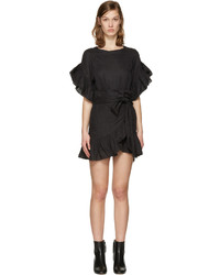 schwarzes Leinen Kleid von Etoile Isabel Marant