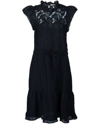 schwarzes Leinen Kleid von Ulla Johnson