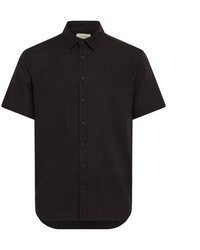 schwarzes Leinen Kurzarmhemd von BLEND