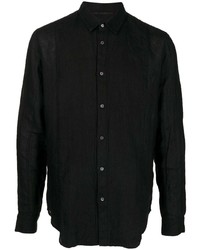 schwarzes Leinen Langarmhemd von Forme D'expression