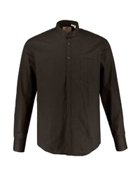 schwarzes Leinen Langarmhemd von JP1880