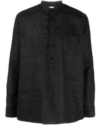 schwarzes Leinen Langarmhemd von PT TORINO