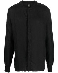 schwarzes Leinen Langarmhemd von Thom Krom