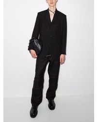 schwarzes Leinen Sakko von Yohji Yamamoto