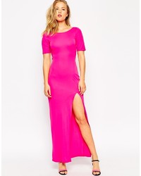 schwarzes Maxikleid mit Ausschnitten von Asos