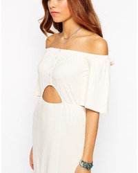 schwarzes Maxikleid mit Ausschnitten von Asos