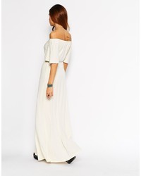 schwarzes Maxikleid mit Ausschnitten von Asos