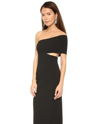 schwarzes Maxikleid mit Ausschnitten von SOLACE London