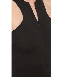 schwarzes Maxikleid mit Ausschnitten von Aq/Aq