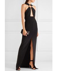 schwarzes Maxikleid mit Ausschnitten von SOLACE London