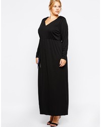 schwarzes Maxikleid