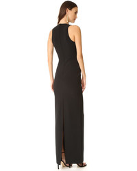 schwarzes Maxikleid von SOLACE London