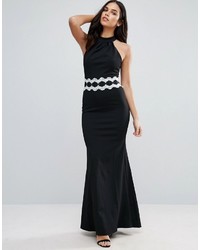 schwarzes Maxikleid von Jessica Wright