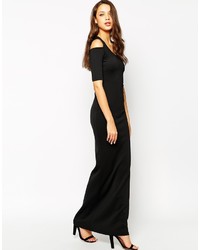 schwarzes Maxikleid