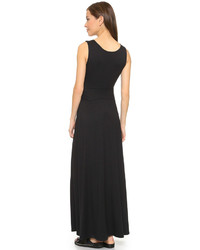 schwarzes Maxikleid von Three Dots