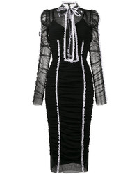 schwarzes Midikleid aus Tüll von Dolce & Gabbana