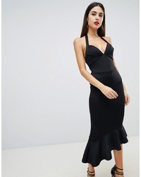 schwarzes Midikleid von ASOS DESIGN