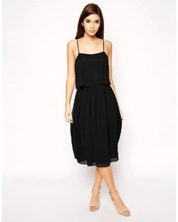 schwarzes Midikleid von Asos