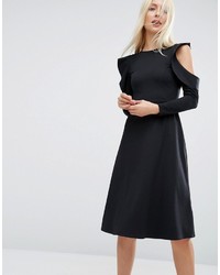 schwarzes Midikleid von Asos